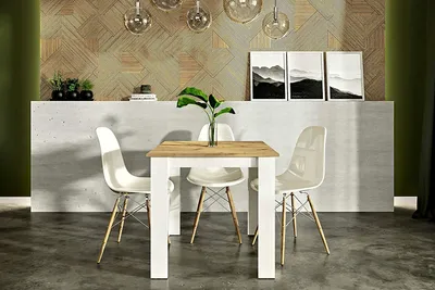 Produktbild von MATKAM Tisch Kongo H 75 x B 80 x T 80 cm, schlichte, geradlinige Optik, laminierte Möbelplatte, kratzfest, wasserabweisend (Artisan Eiche)