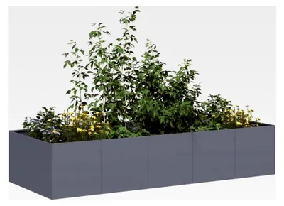 Produktbild von Pflanzgefäß, Anthrazit, 200 x 80 x 40 cm, Stahl