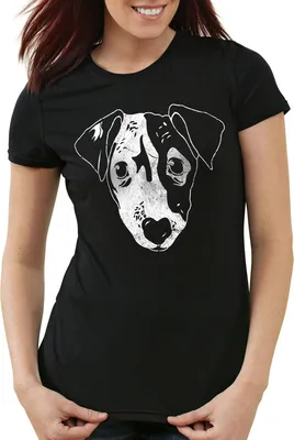 Produktbild von style3 Kleiner Strolch T-Shirt Damen Jack Russell Hund, Farbe:Schwarz, Größe:L