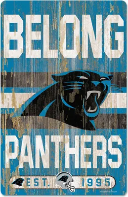 Produktbild von NFL Carolina Panthers Slogan Wood Sign Holzschild Holz 43x28cm Belong