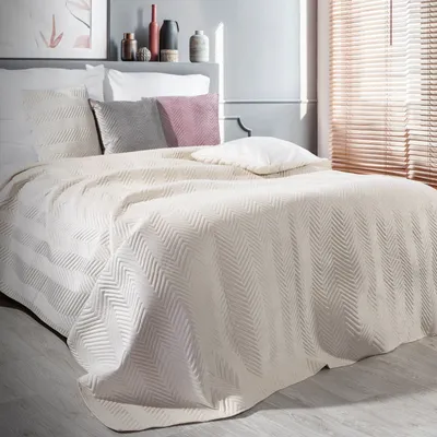 Zdjęcie produktu dla Narzuta welwetowa SOFIA 230x260 kremowa