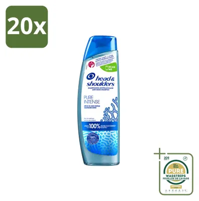 Obrázok produktu pre 20 ks šampónu Head & Shoulders Anti-lupínky Pure Intense, detox pre pokožku hlavy, 250 ml - balík - 20 kusov