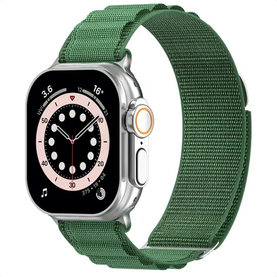 Immagine prodotto di Cinturino Accezz Nylon Alpine per Apple Watch | 44/45/46/49 mm - Verde oliva