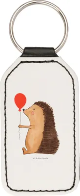 Produktbild von Mr. & Mrs. Panda Schlüsselanhänger Igel Luftballon - Weiß - Geschenk, Taschenanhänger, Geburtstag, Happy Birthday, anhänger für schlüssel, Ballon, Herzlichen Glückwunsch