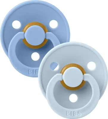 Obrázek produktu pro BIBS Colour dudlíky z přírodního kaučuku 2 ks vel. 2 Sky Blue / Baby Blue
