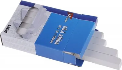 Obrázek produktu pro Levior Křída bílá 12x12x80mm, sada 12ks