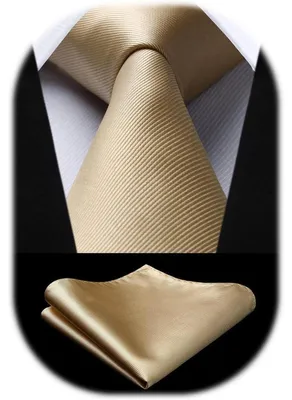Productafbeelding van Herenset voor bruiloft: stropdas, zakdoek, kleur: champagne