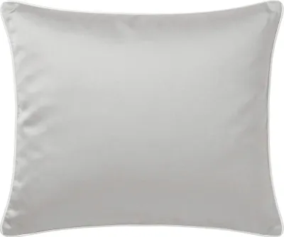 Zdjęcie produktu dla Poszewka Bawełna Satynowa Queen Szara Z Białą Bizą 70X80