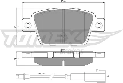 Produktbild von TOMEX brakes Bremsbeläge Satz Hinten Bremsklötze für FIAT BRAVO II (198) TX 12-511