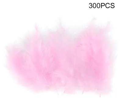 Produktbild von 300 bunte Federn für DIY-Bastelarbeiten, Hochzeits-, Heim- und Partydekorationen, DIY-Zubehör (Rosa)