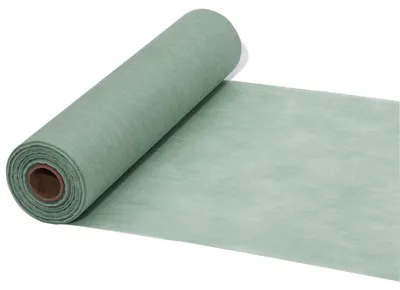 Productafbeelding van Vlies tafelrunner - Decoratieve tafelband - Tafeldecoratie - Eucalyptusgroen, 25 meter x 30 cm