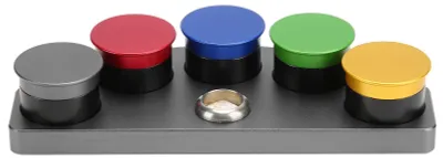 Produktbild von Omgoods – Uhrenöl-Set – Fünf kleine Behälter – Uhrenöl-Becher – Werkzeug für Uhrmacher – Zubehör für Uhrenreparaturen – Langlebiges Metall – Uhrenreparatur-Set