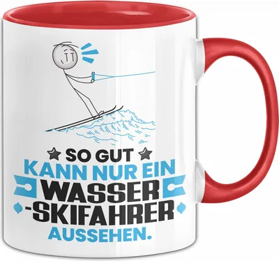 Produktbild von Wasserskifahrer Geschenk Tasse So Gut Kann Nur Ein Wasserskifahrer Aussehen Geschenkidee Kaffee-Becher (Rot)