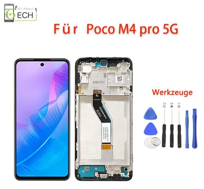Produktbild von Für Xiaomi Redmi Poco M4 Pro 5G 21091116AG LCD Display mit Rahmen Bildschirm