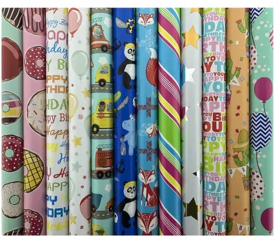 Image de Assortiment de papier cadeau our enfants - 200 x 70 cm - 5 rouleaux