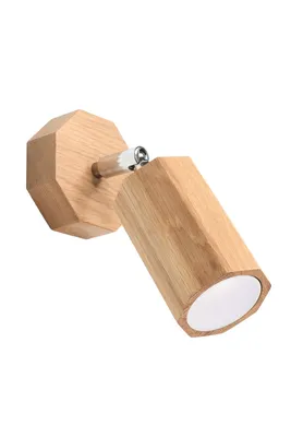 Image de Applique ZEKE en chêne 1xGU10 10W bois 17.5x19.5x8cm Sollux Lighting