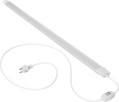 Produktbild von Spectrum LED Feuchtraumleuchte Limea Plug Weiß 120cm IP65 36W 5000lm Neutralweiß 4000K mit Stecker + Schalter