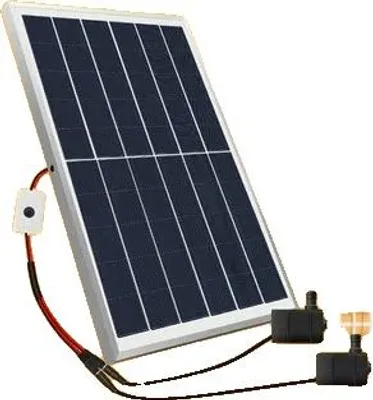 Obrázek produktu pro Solárně napájené vodní čerpadlo, výkon 3 W, výtlačná výška 2,5 m, průtok 480 l/h, s vypínačem