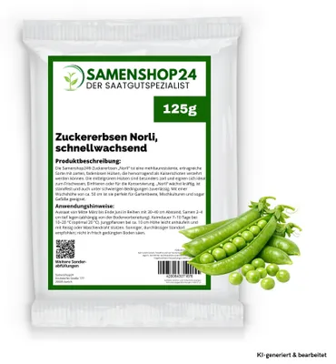 Produktbild von Zuckererbsen Norli 125g, schnellwachsend & erntebereit