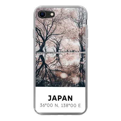 Produktbild von MuchoWow® Handyhülle Schutzhülle Hülle für iPhone SE 2022 Japan - Sakura - Frühling - Rosa Silikon Softcase Handy Hülle - Schutzhülle