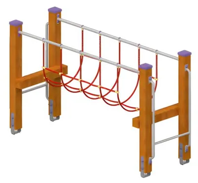 Produktbild von Spielplatz Hängebrücke Schwebebalken Balancierbrücke Kletterbrücke Wackelbalken