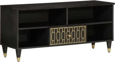 Image de Meubles Armoire TV 100x33x46 cm Bois massif Mango - Étagères CD & DVD 358336