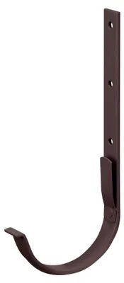 Produktbild von INEFA Dachrinnenhalter halbrund, Stahl NW125 / 125mm, Dunkelbraun Rinnenhalter, Dachrinnenzubehör, einfache Steckmontage, Germany