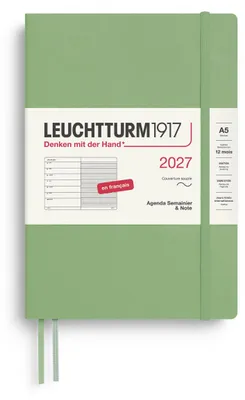 Produktbild von LEUCHTTURM1917 Wochenkalender 2027 Medium (A5) mit Notizbuch, liniert - Terminpl