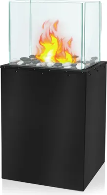 Produktbild von YUENFONG Bioethanol Standkamin 80x38x15 cm, Rechteck Freistehender Bioethanolkamin für Indoor und Outdoor, chönes Flammenspiel, Bodenkamin, Terrassenkamin, Tischfeuer, Windlicht, Gartenfackel