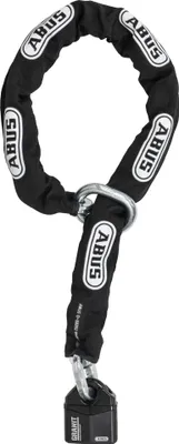 Produktbild von ABUS Schloss-Ketten-Kombi - Granit Power Chain 37RK/80 14KS Black Loop - Kettenschloss für Motorräder und Boottrailer - 80 mm Kettenlänge - ABUS-Sicherheitslevel 20