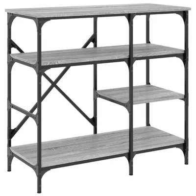 Produktbild von vidaXL Bäckerregal Grau Sonoma 90x40x84 cm Holzwerkstoff und Metall