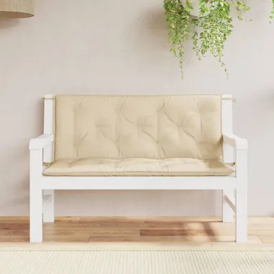 Produktbild von "im Angebot" Gartenbank-Auflagen 2 Stk. Beige 120x50x7 cm Oxford-Gewebe - Gartenmöbelauflagen CC16631