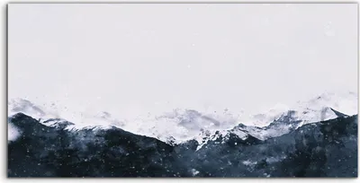 Produktbild von Coloray Acrylbild 100x50  Wandbild Acrylbilder Berg Landschaft im Winter Aquarell
