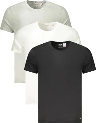 Produktbild von Herren T-Shirt Dreierpack: Grau, Weiß & Schwarz, Rundhalsausschnitt