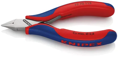 Produktbild von Knipex 77 72 115, Diagonale Zange, Stahl, Kunststoff, Blau, Rot, 115 mm, 69 g