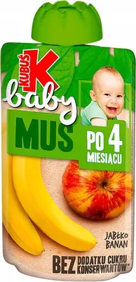Zdjęcie produktu dla Kubuś Baby Mus po 4 miesiącu jabłko banan 100 g