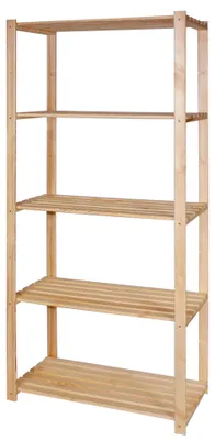 Produktbild von Holzregal massiv 5 Böden 170x75x40 cm Kellerregal stabil