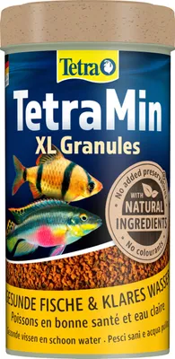 Productafbeelding van TetraMin XL Granules: langzaam zinkend visvoer voor grotere siervissen, 250 ml verpakking