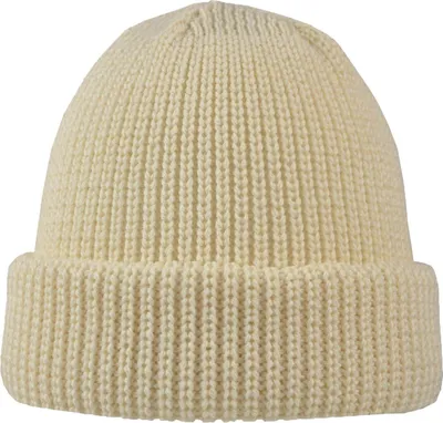 Produktbild von tomBrook Uni Parkermütze aus 100% Schurwolle - Klassische Strickmütze Wintermütze mit Umschlag in Wollweiß