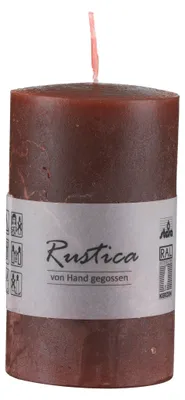 Produktbild von durchgefärbte Rustic Kerzen Bordeaux 100 x Ø 70 mm, 1 Stück