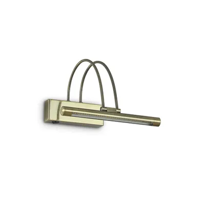 Productafbeelding van Moderne wandlamp Bow, metalen behuizing, geborsteld messing, LED, 2,5W, warm licht