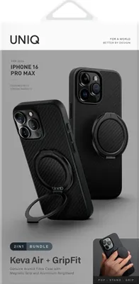 Produktbild von Uniq Keva Air Iphone 16 Pro Max 6.9´´ Handyhülle Schwarz Schwarz One Size