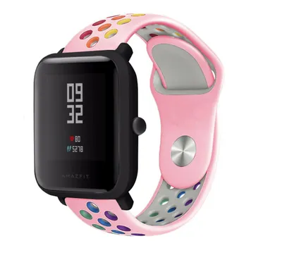 Produktbild von Strap-it Amazfit Bip Sportarmband (Rosa Bunt)