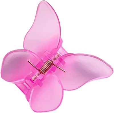 Produktbild von 2 Schmetterlings-Haarspangen aus Kunststoff, 5,5 cm, für Damen, mit Krallen, niedliche Haarklammern in Helllila