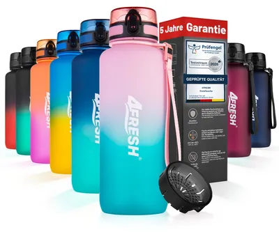 Produktbild von 4FRESH Trinkflasche Colourful Gradient - Pink Cyan 1500ml