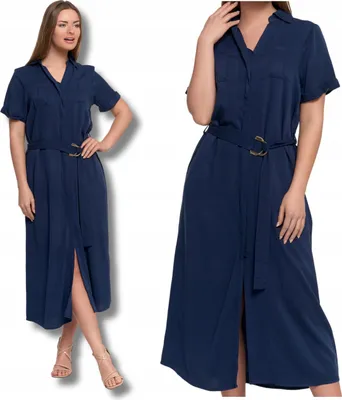 Productafbeelding van Jurk – midi-jurk, maat XXL – damesjurk, blauw – zomerjurk – viscose jurk