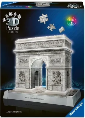 Image de Puzzle 3D Arc de Triomphe illuminé, Iconics, Éclairage intégré