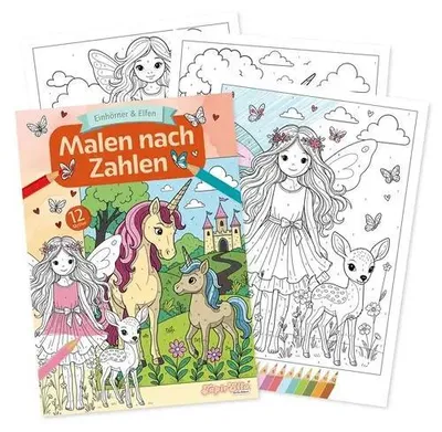 Produktbild von Tapirella Malbuch Malen Nach Zahlen, Einnhörner