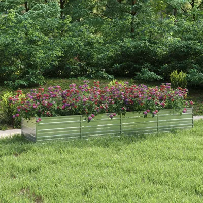 Produktbild von vidaXL Garten-Hochbeet 320x80x45 cm Verzinkter Stahl Silber