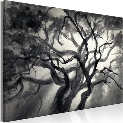 Produktbild von Italienischer Leinwand Leinwandbild - Lighted Branches (1 Part) Wide 30x20 cm Blätter b-C-0817-b-a